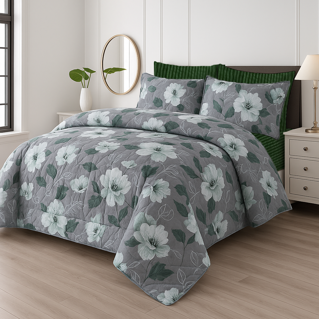 Charlotte- Premium Pure Cotton 6pcs Comforter Set