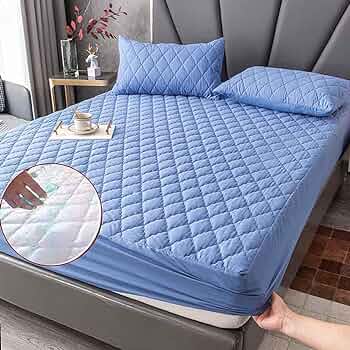 SKY BLUE QUILTED Waterproof Mattress Protector
