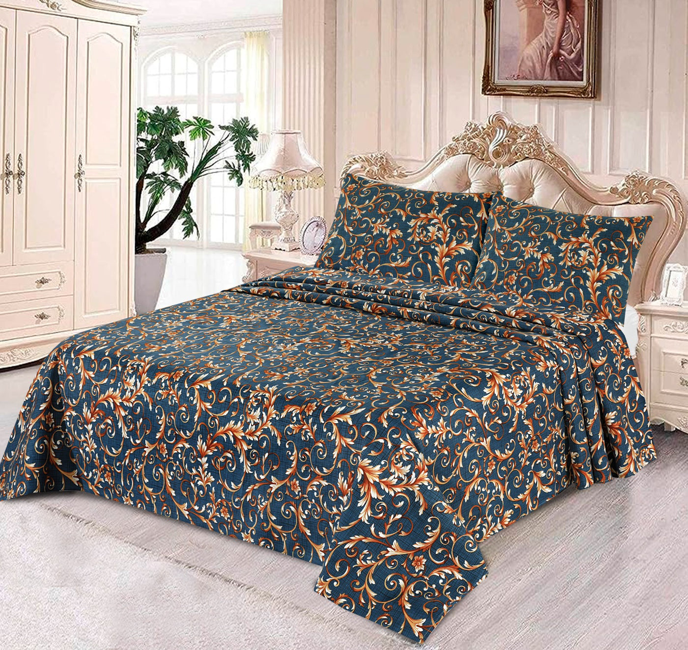 Chamkeli Zee-Premium Cotton Bed Sheet Set