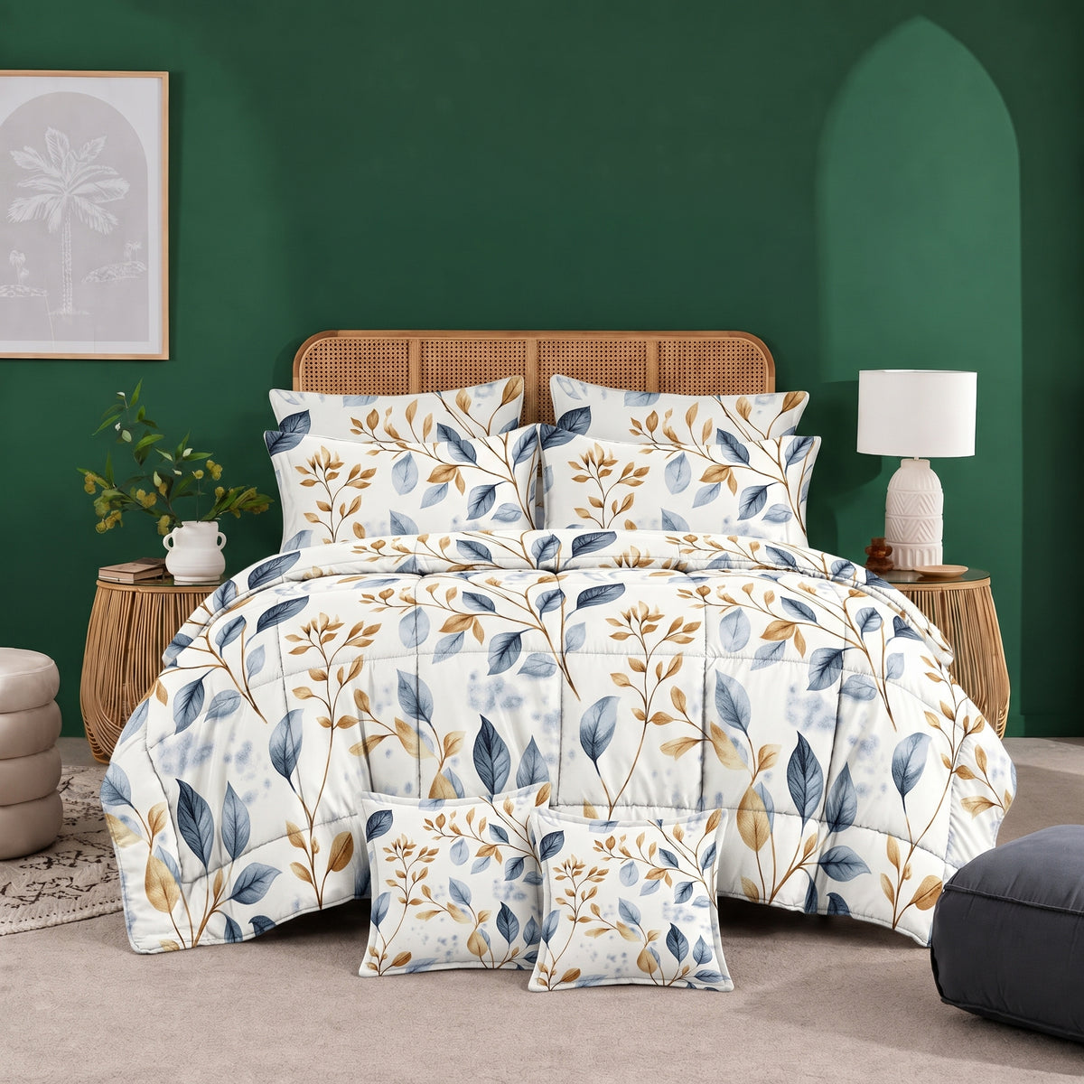Autumn Whisper - 8pcs Premium Comforter Set