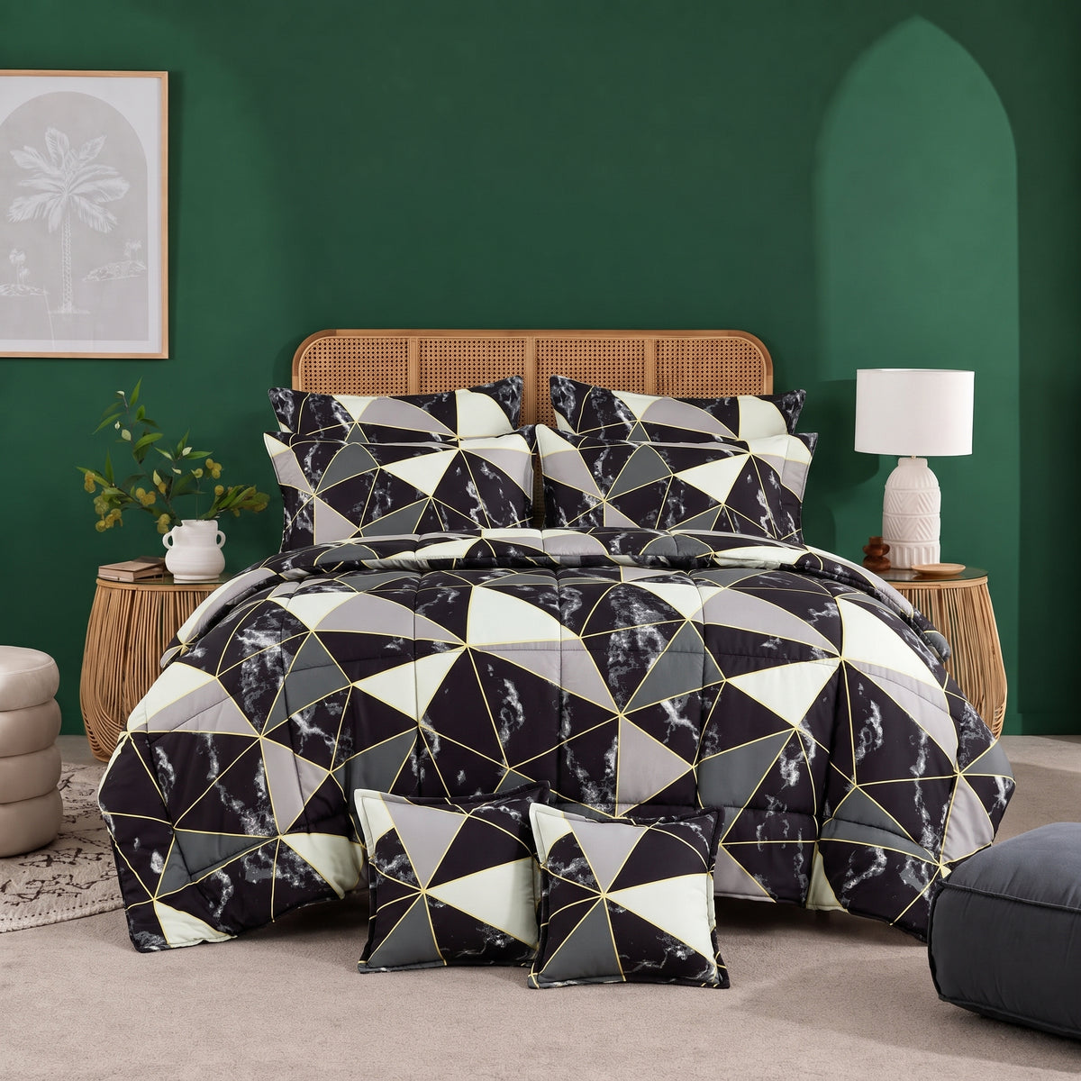 TRIANGULAR - 8pcs Premium Comforter Set