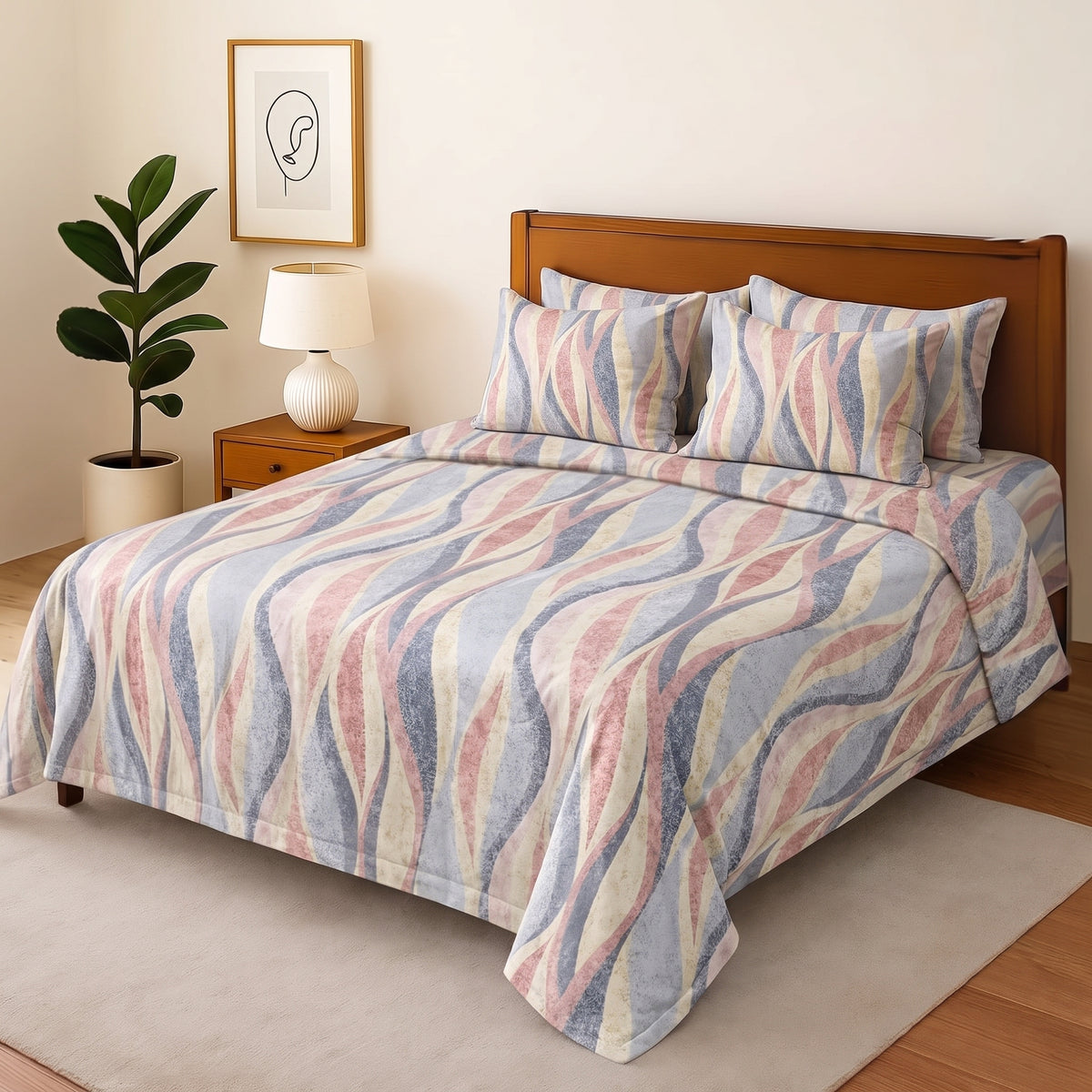 Art - Bedsheet With 4 Pillow Covers