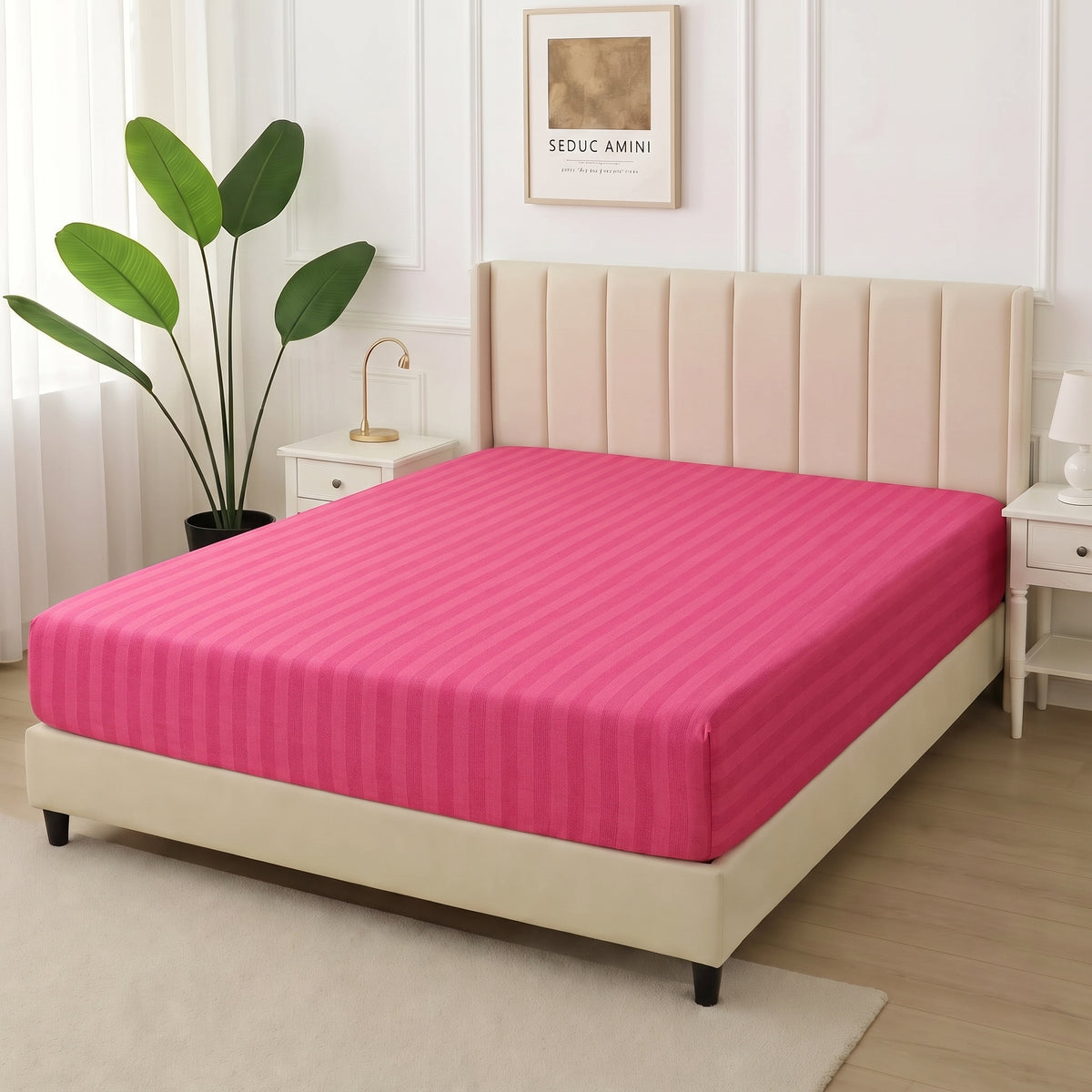 Majenta Stripes - Only Fitted Sheet
