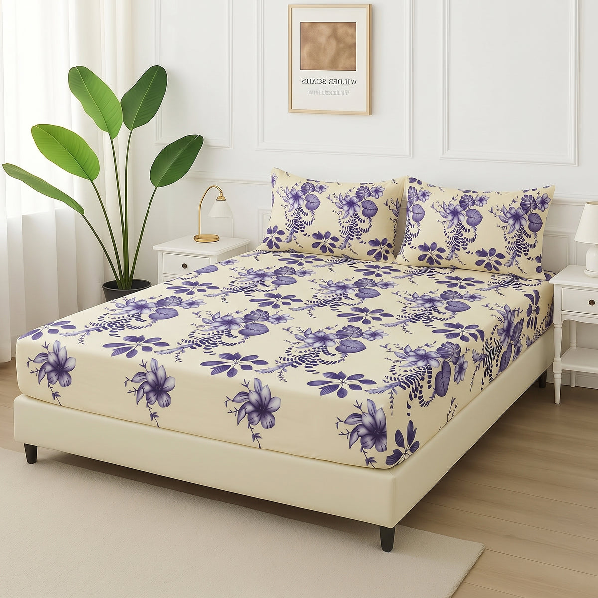 Indigo Frost - Fitted Bedsheet Set