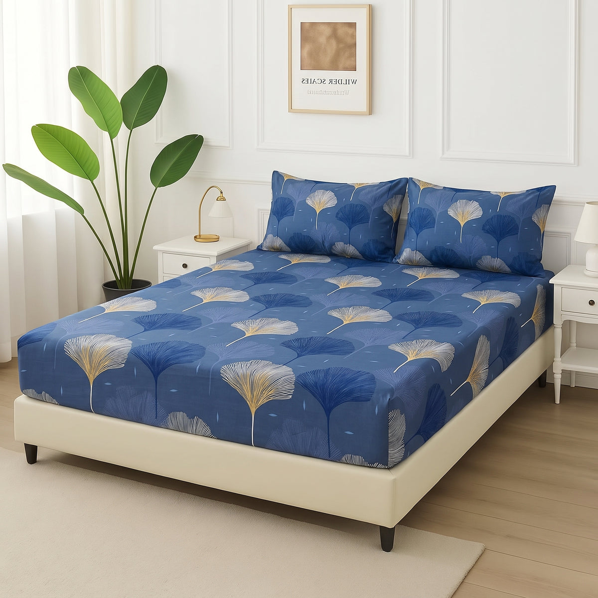 Sapphire Fan Meadow - Fitted Bedsheet Set