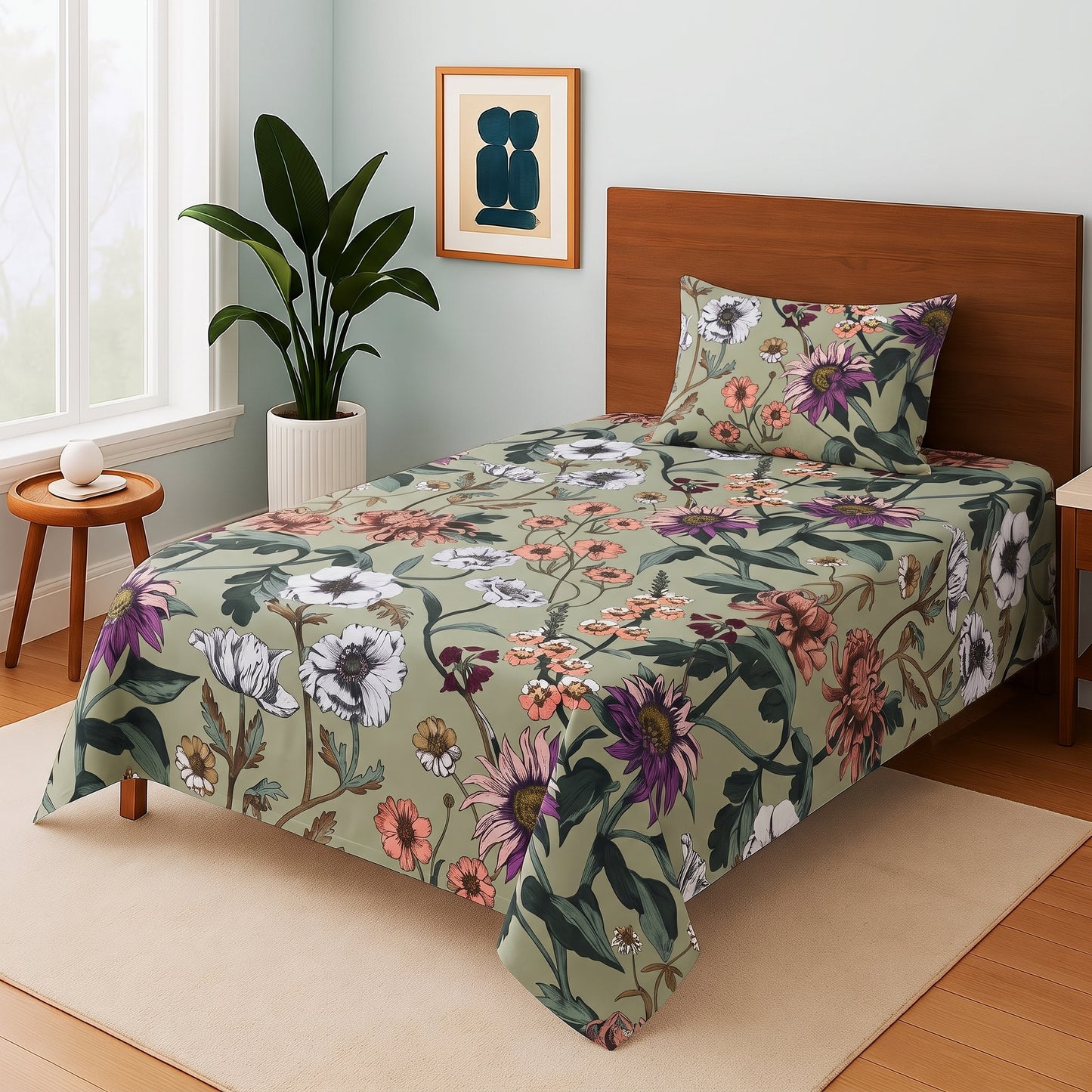 Green Forest - Single Bedsheet Set