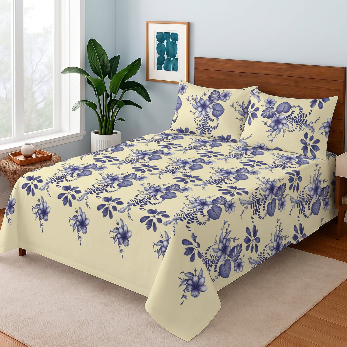 Indigo Frost - Bedsheet Set