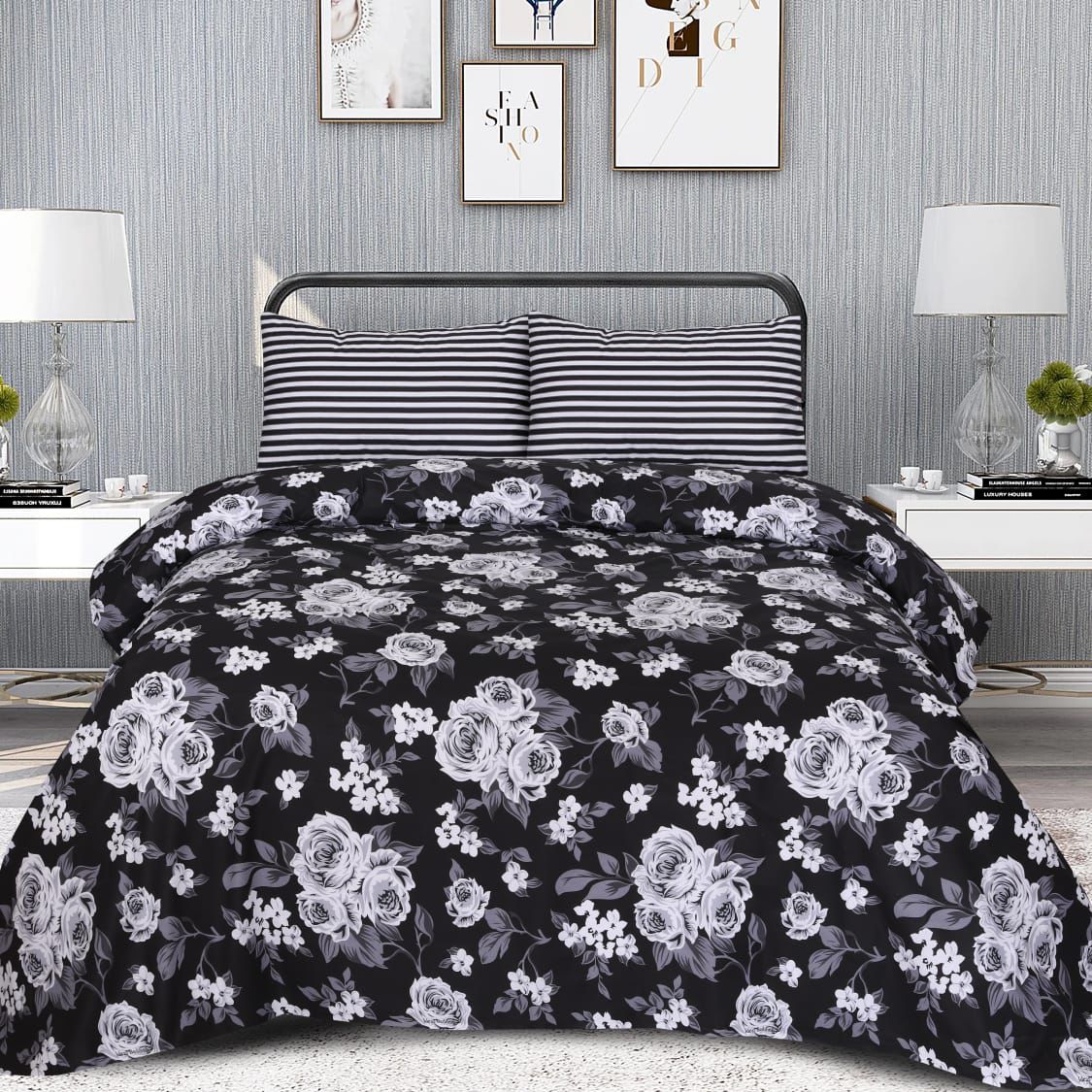 Gulab Beauty -Premium Pure Cotton Bed Sheet Set
