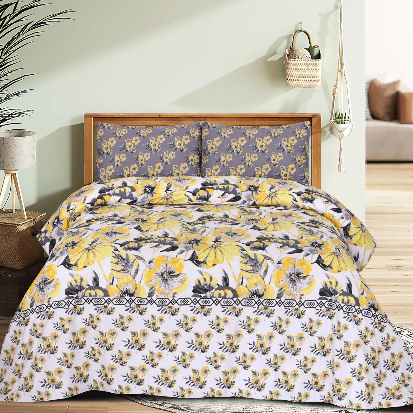 Sunset Beauty -Premium Pure Cotton Bed Sheet Set