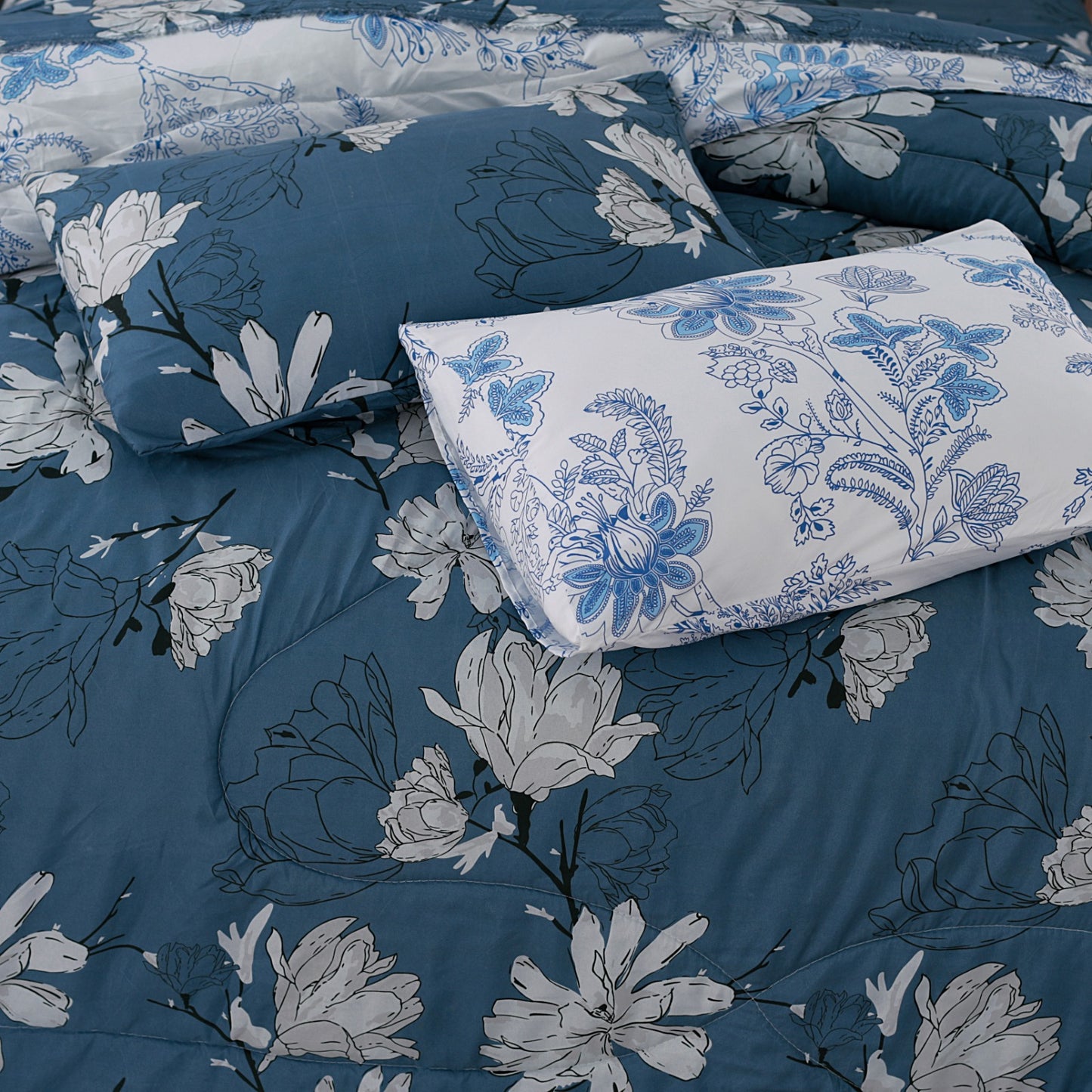 Sky- Premium Pure Cotton 6pcs Comforter Set