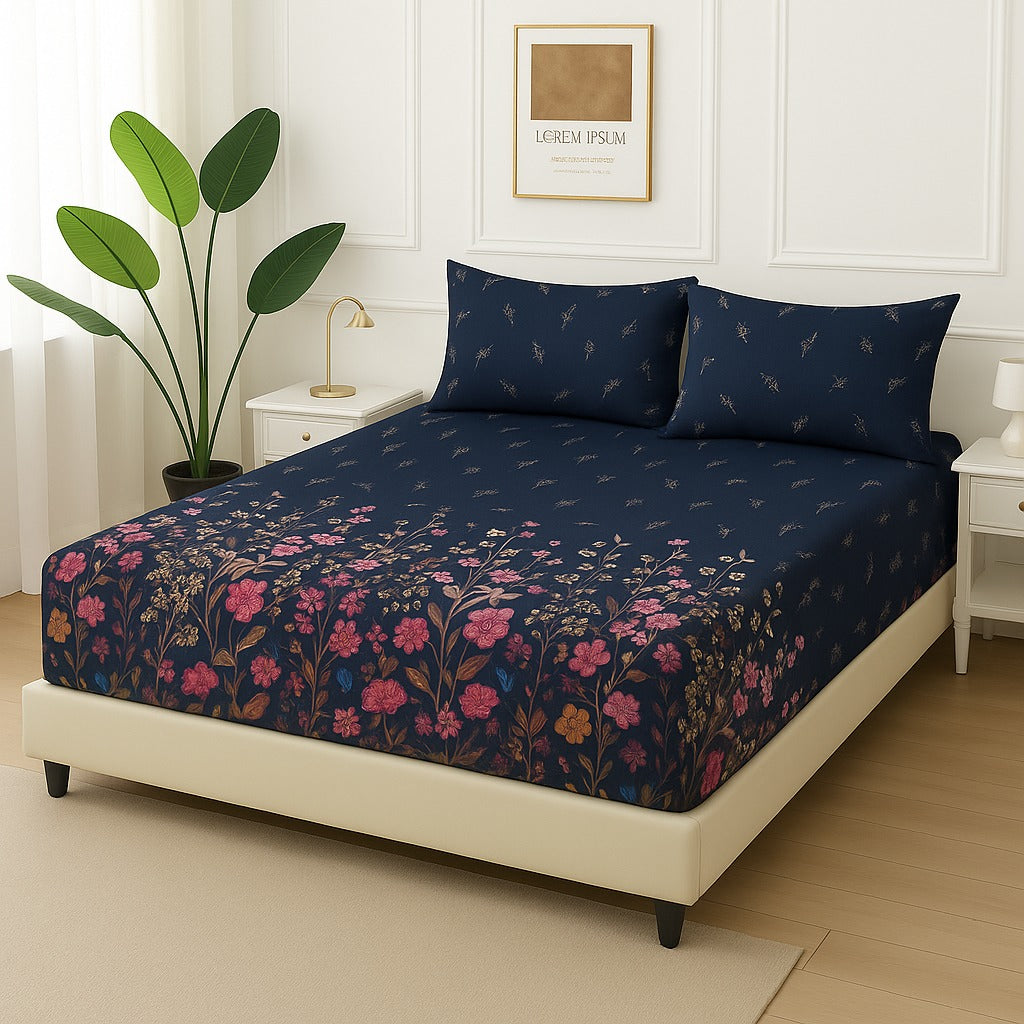 PHOOL- Fitted Bedsheet Set