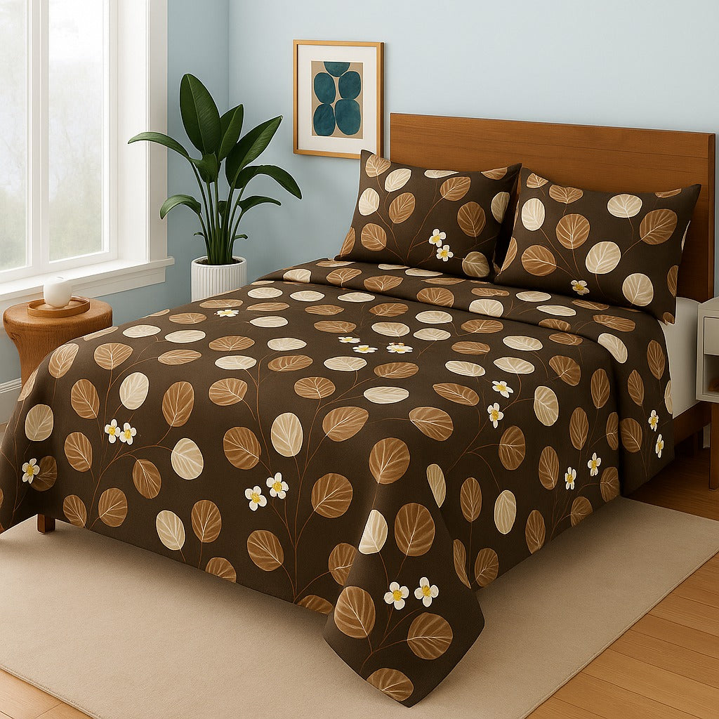 BROWN TULIP- Bedsheet Set