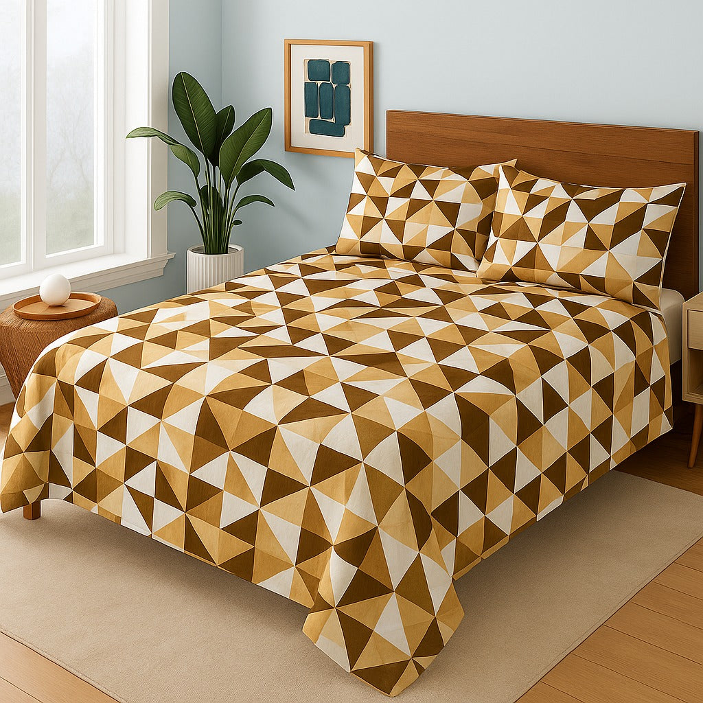 BROWN TUKRI- Bedsheet Set