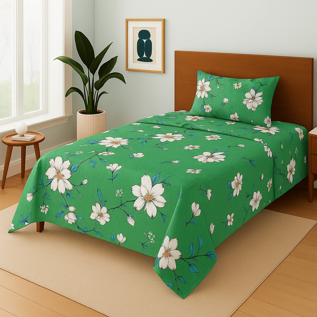 GREENISH- Single Bedsheet Set