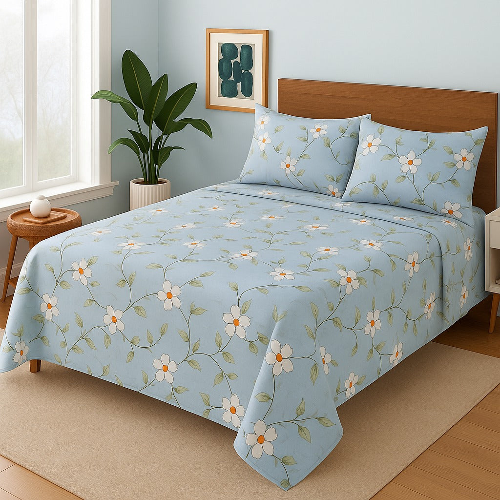 SKY FLOWER- Bedsheet Set