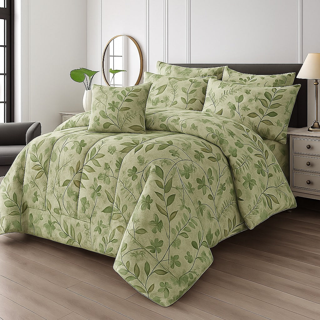 LEAVES- 7pcs Summer Comforter Set (Light Filling)