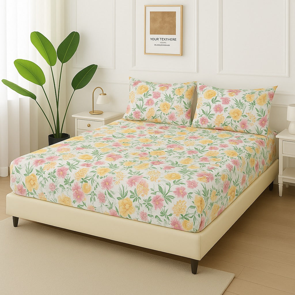 MIX FLOWER - Fitted Bedsheet Set