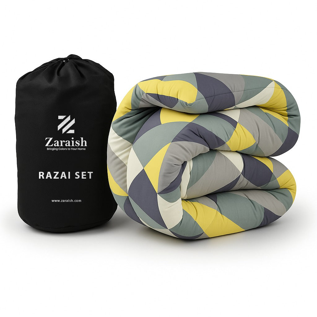 GEOMETRICAL-WINTER RAZAI Set (HEAVY FILLING)