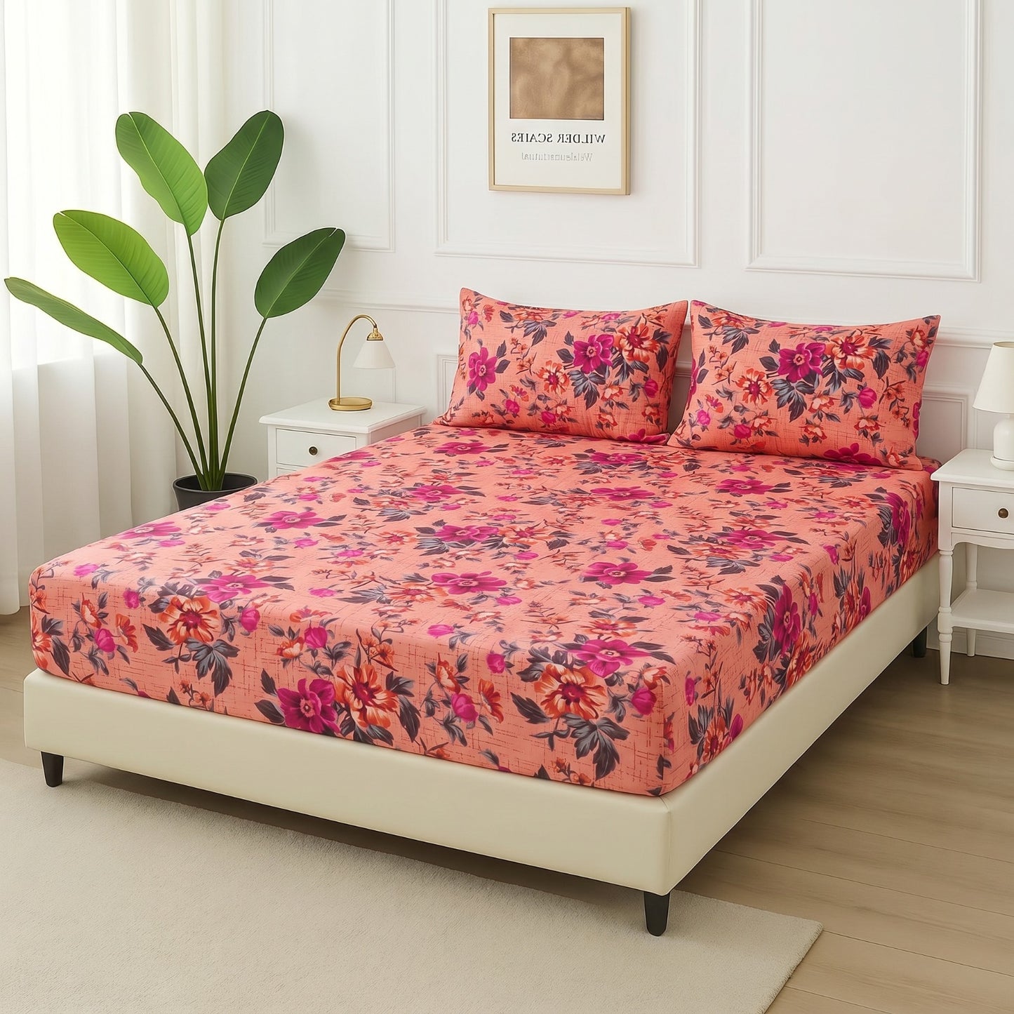 Peach Paradise - Fitted Bedsheet Set