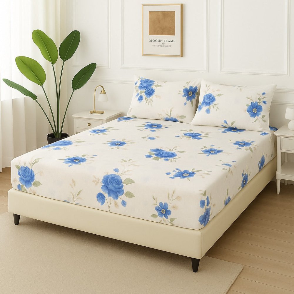 BLUE LAVENDER - Fitted Bedsheet Set - Zaraish.com