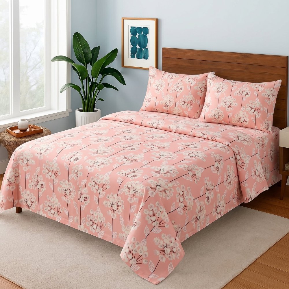 Coral Petals - Bedsheet Set - Zaraish.com