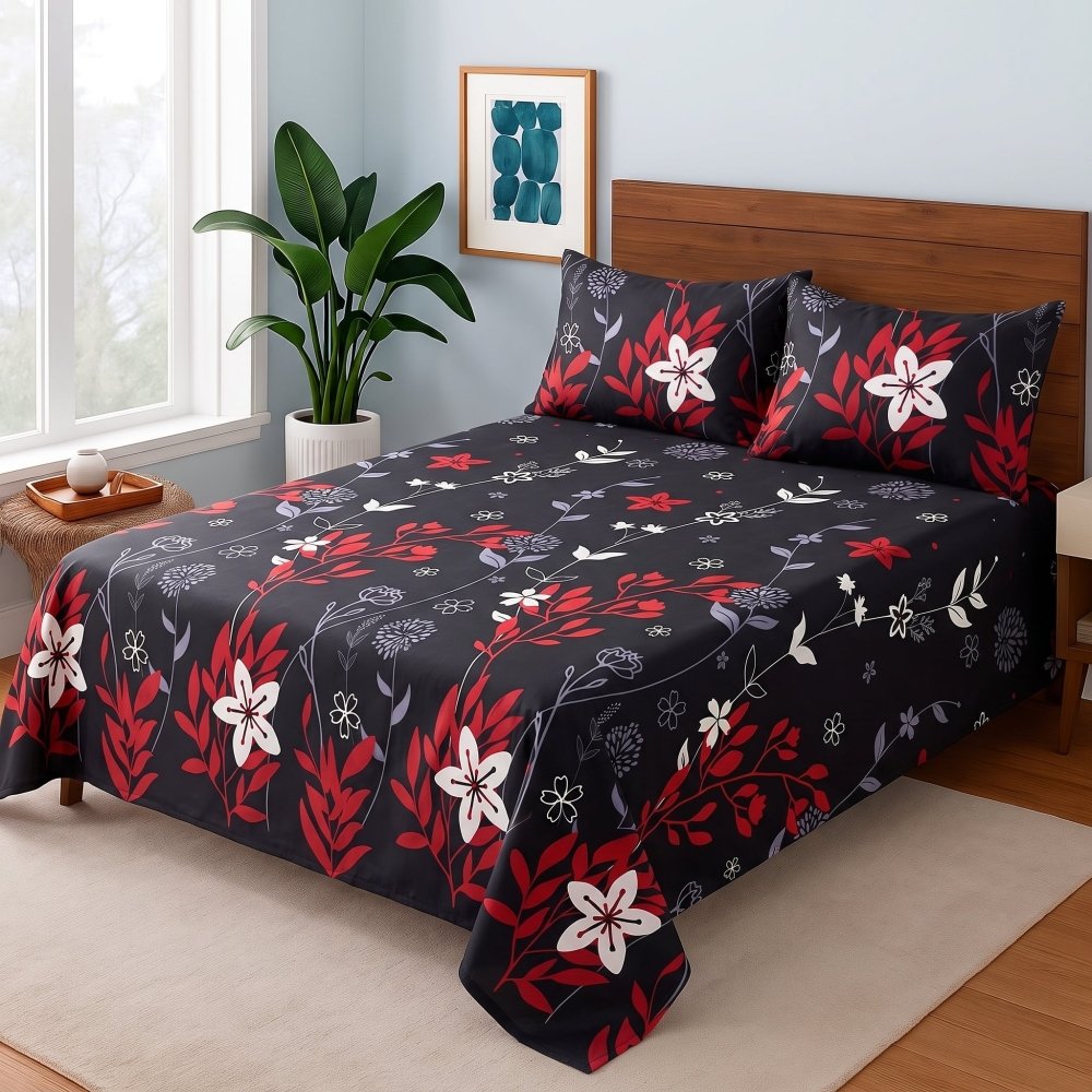 Ember Blossom - Bedsheet Set - Zaraish.com