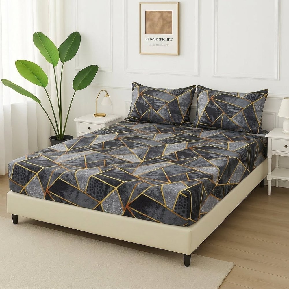 Gilded Mosaic - Fitted Bedsheet Set - Zaraish.com