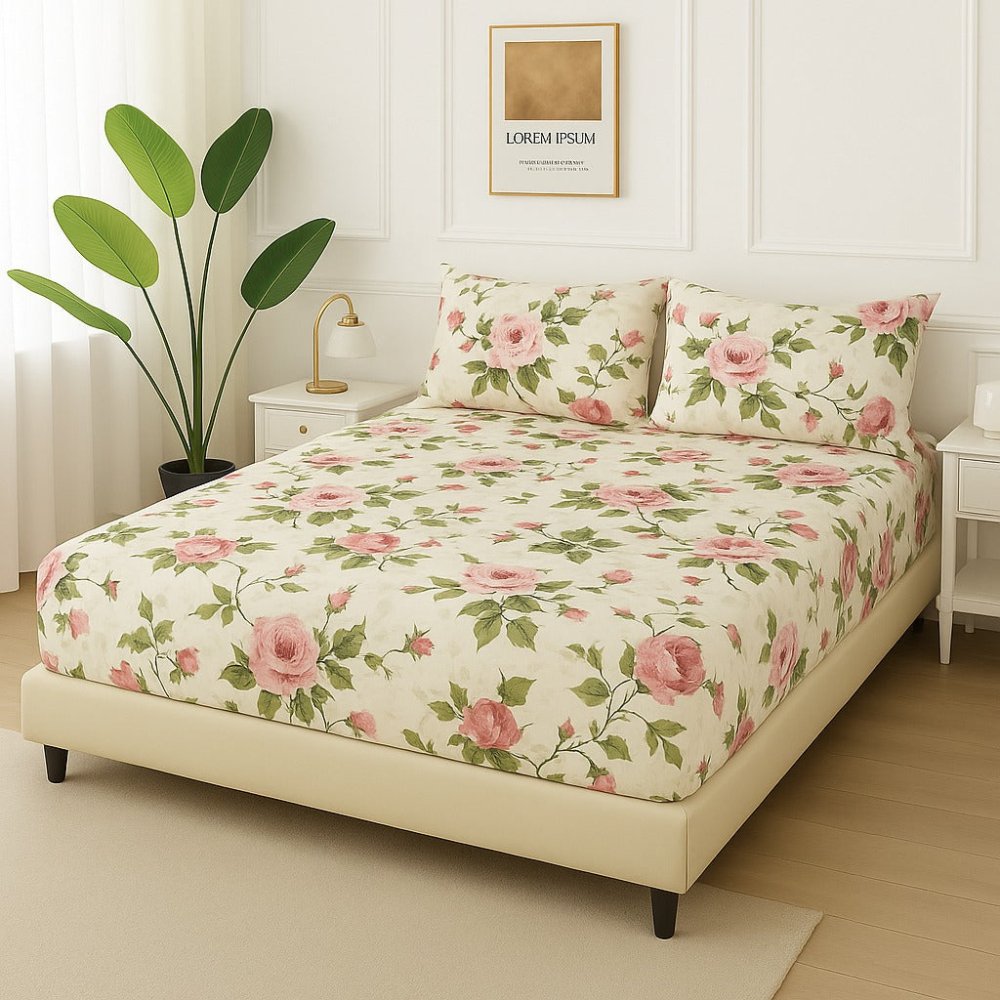 HOBISCUS - Fitted Bedsheet Set - Zaraish.com