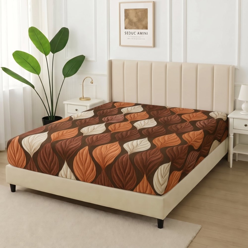 Leaves Symetry - Only Fitted Sheet - Zaraish.com