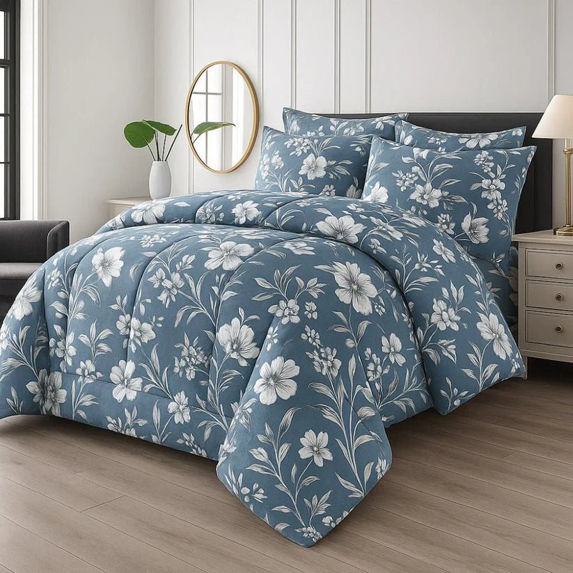 Lotus - 6pcs Quilt Cover Set (Without Filling) - Zaraish.com