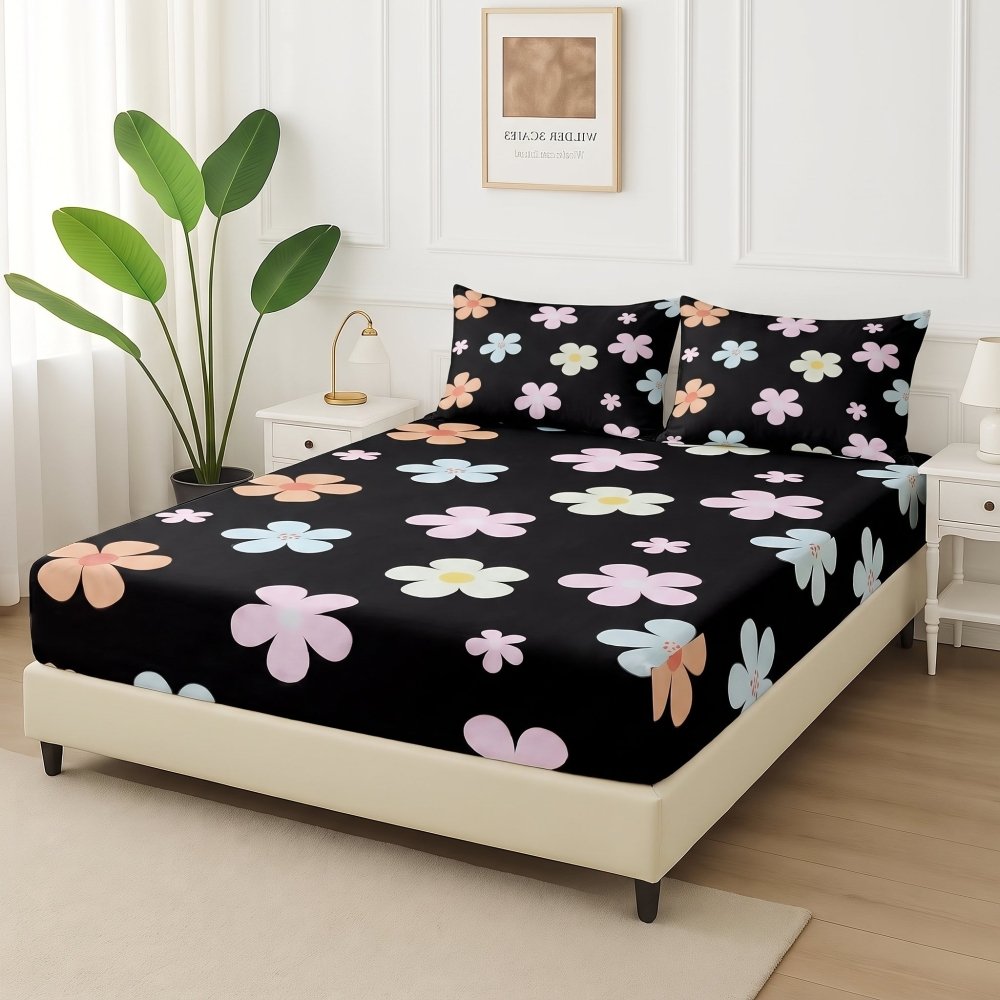 Noir Garden - Fitted Bedsheet Set - Zaraish.com