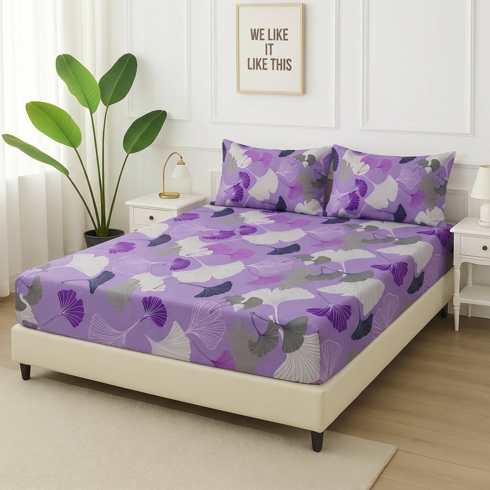 Purple Whisper - Fitted Bedsheet Set - Zaraish.com