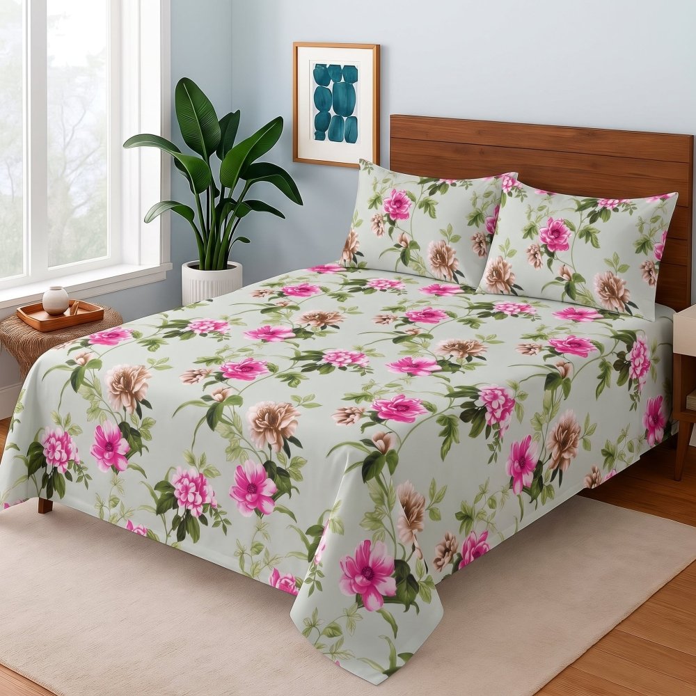 Sage Rose Garden - Bedsheet Set - Zaraish.com