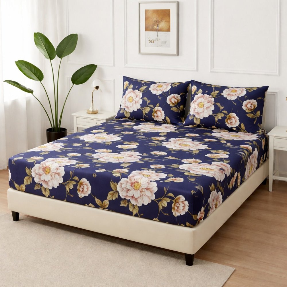 Sapphire Garden - Fitted Bedsheet Set - Zaraish.com