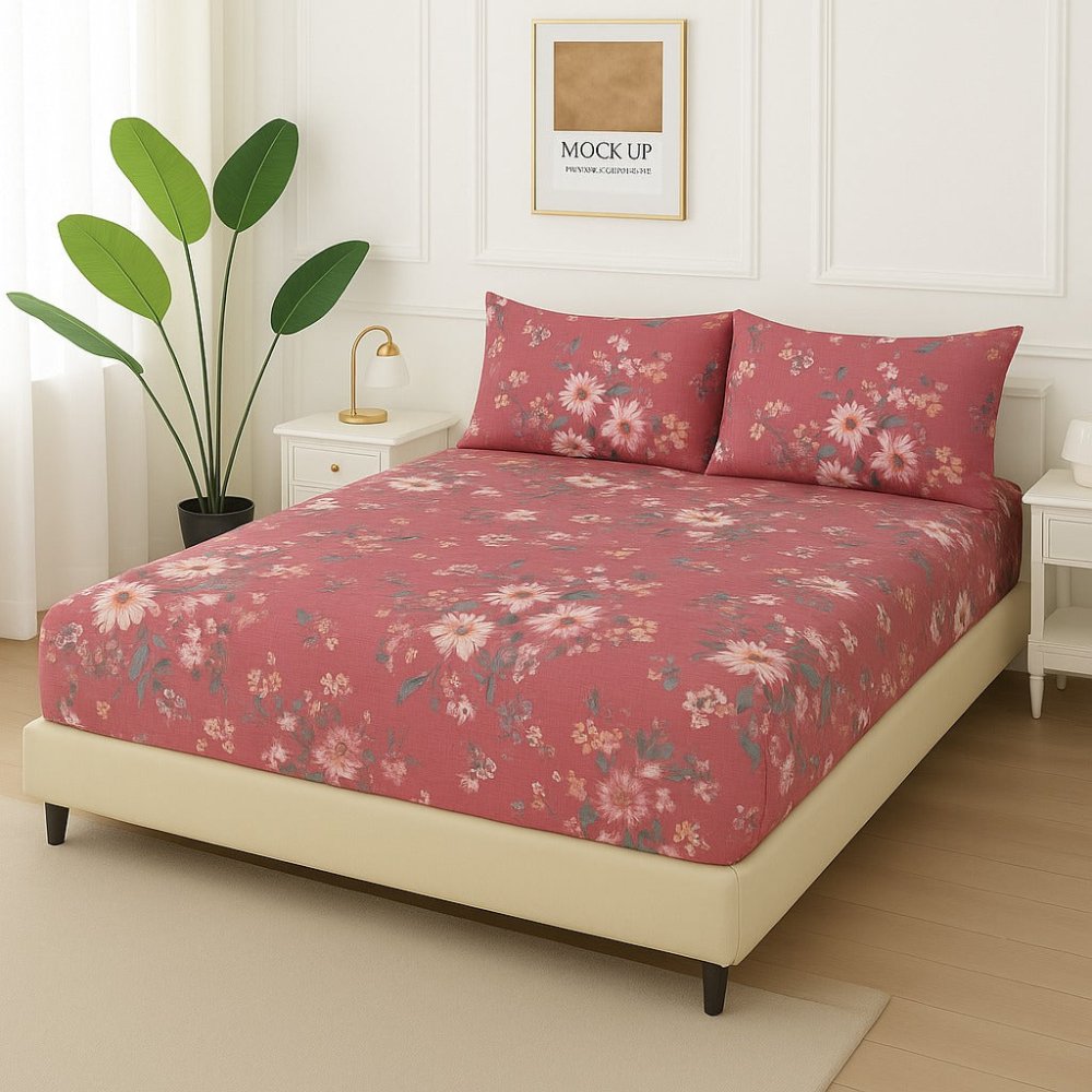 TEA FLOWER - Fitted Bedsheet Set - Zaraish.com