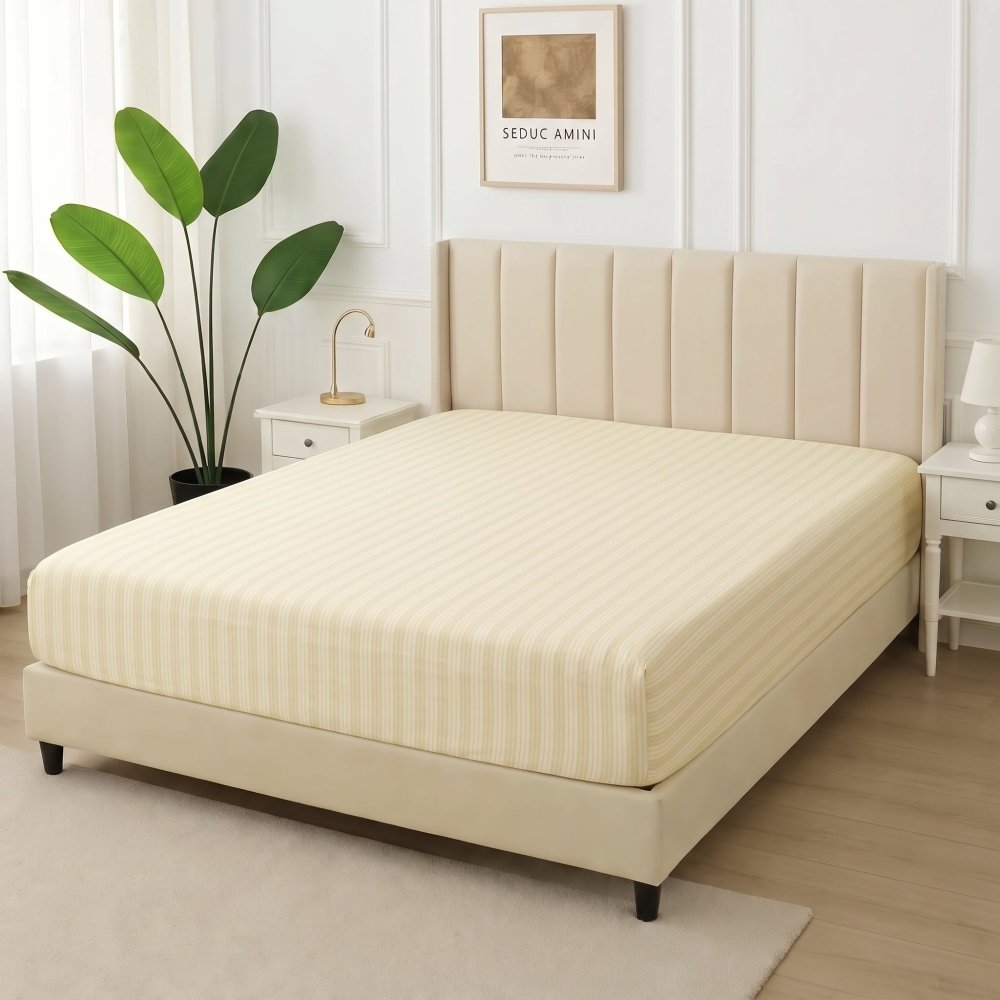 White Stripes - Only Fitted Sheet - Zaraish.com