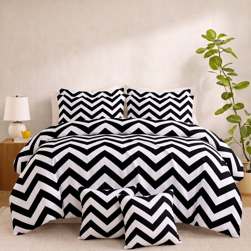 ZIGZAG - 8pcs Quilt Cover Set (Without Filling) - Zaraish.com