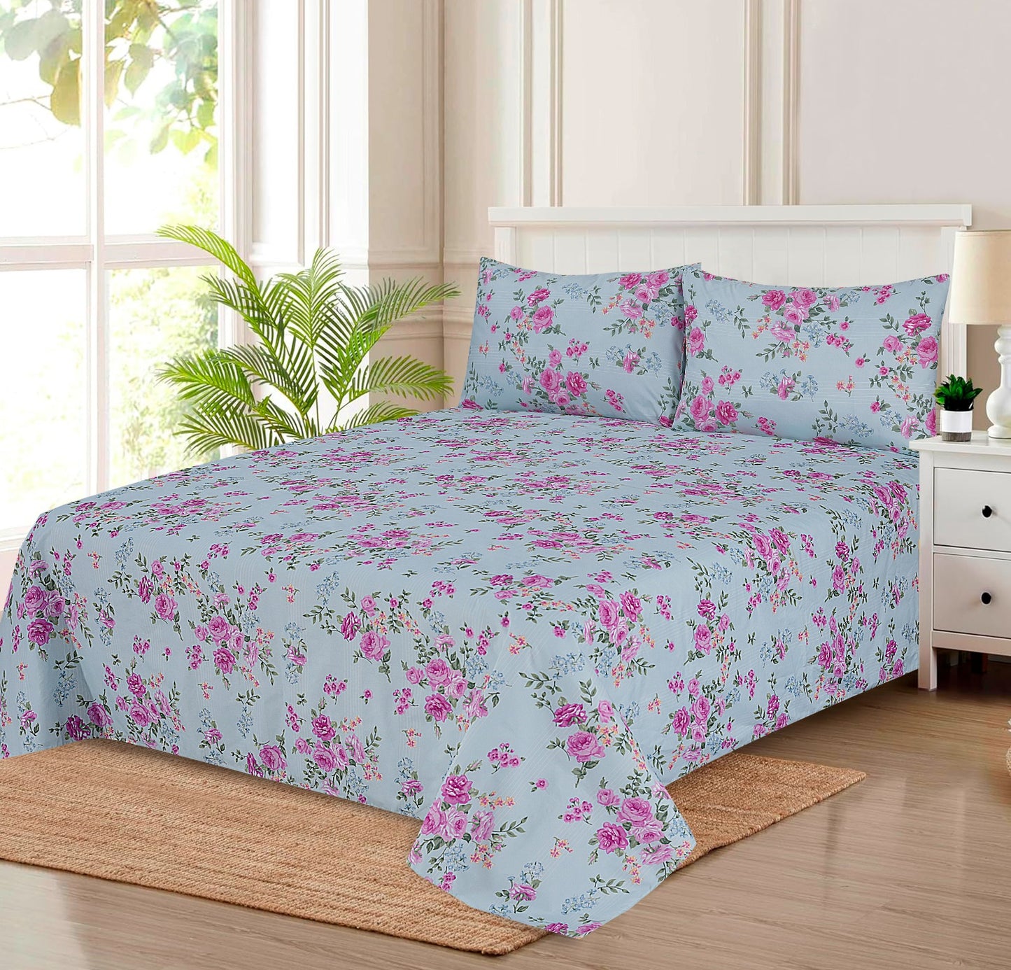 Camellia Flower- Bed sheet Set