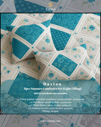Daxton-8pcs Summer Comforter Set (Light Filling)