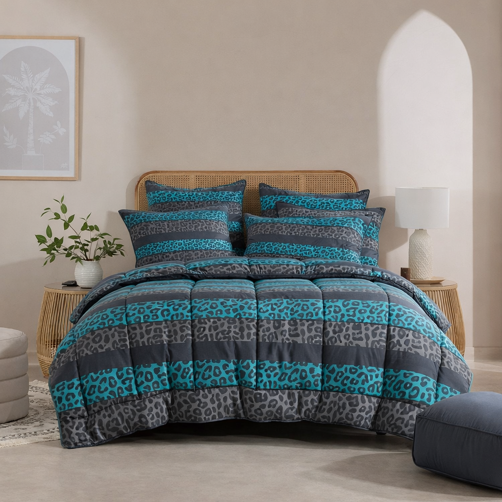 MAJENTA- 6pcs Summer Comforter Set (Light Filling)