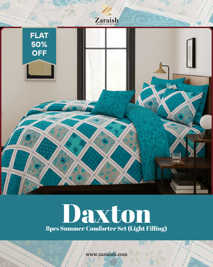 Daxton-8pcs Summer Comforter Set (Light Filling)