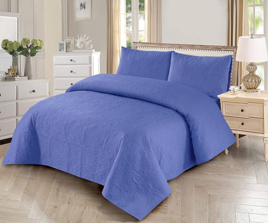 3pcs BEDSPREAD Set (Light Filling) - Sky Blue - Zaraish.com