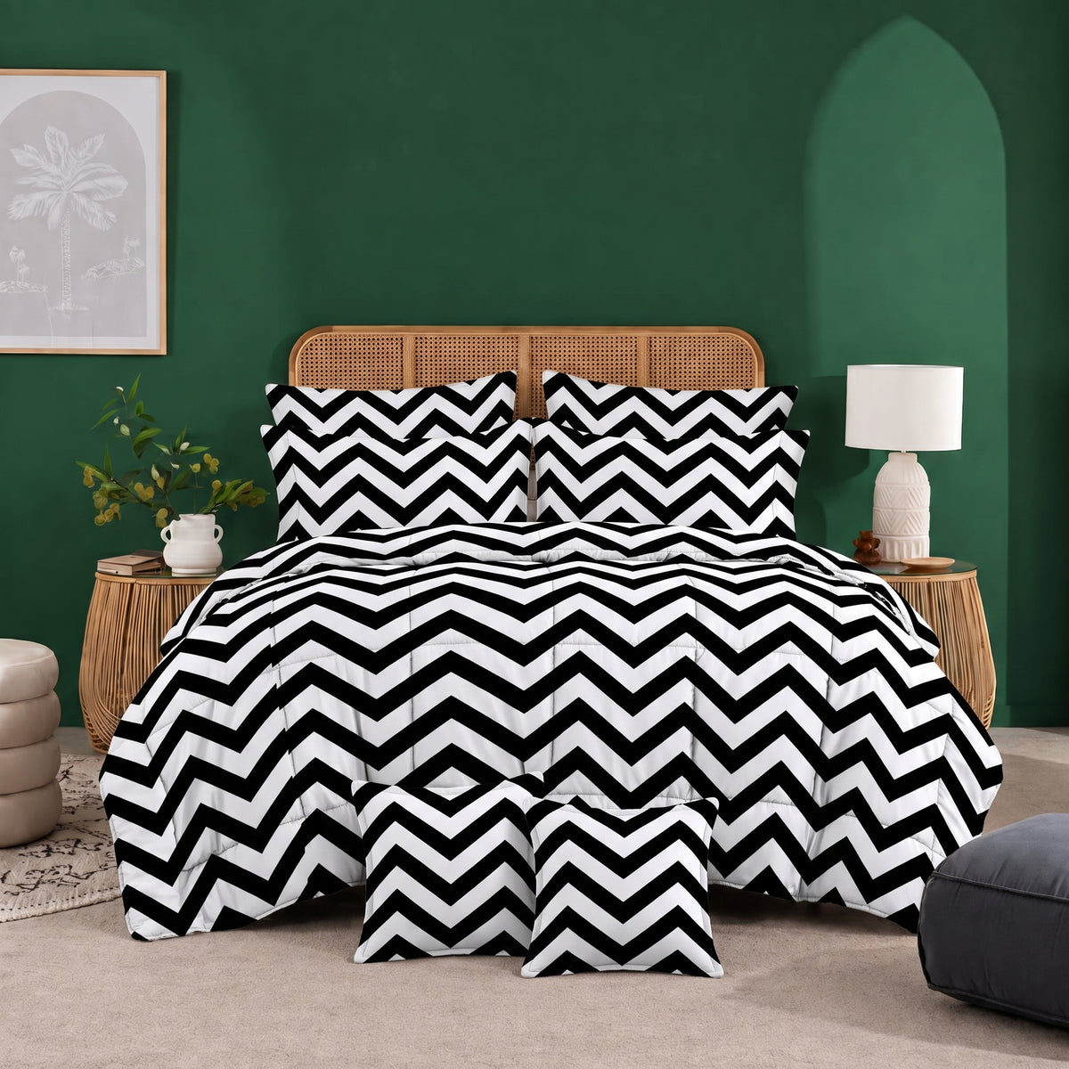 ZIGZAG - 8pcs Premium Comforter Set