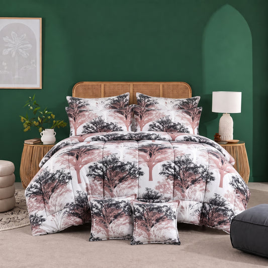 Monochrome Forest - 8pcs Premium Comforter Set