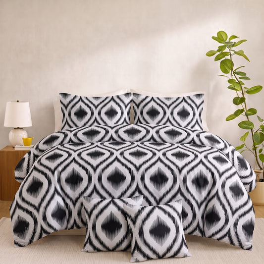 Onyx Diamond - 8pcs Quilt Cover Set (Without Filling)