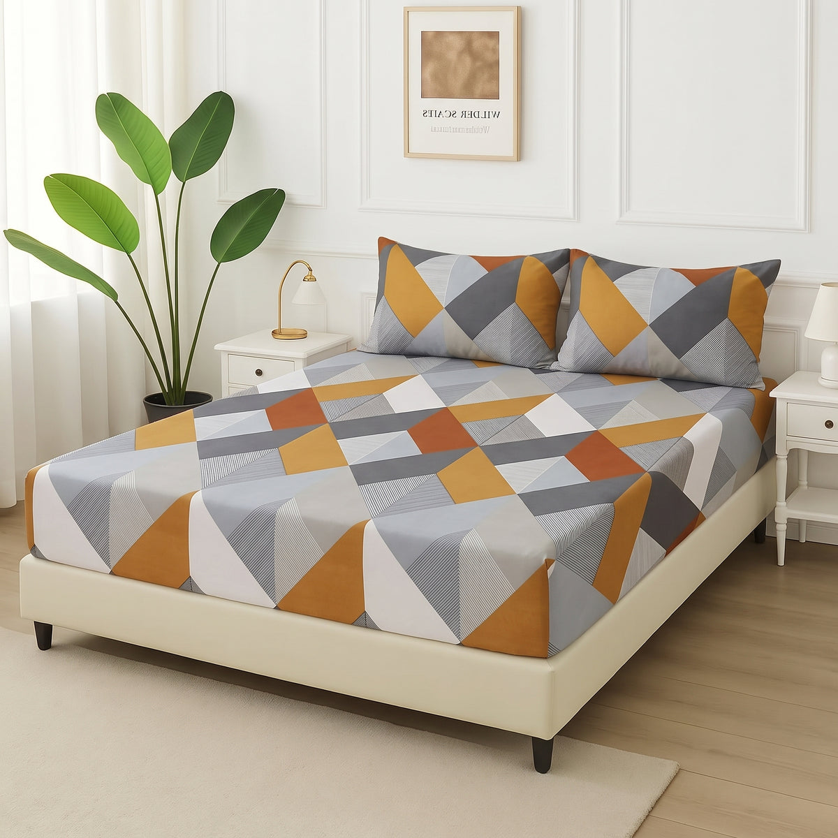 Brown Tukri - Bedsheet Set