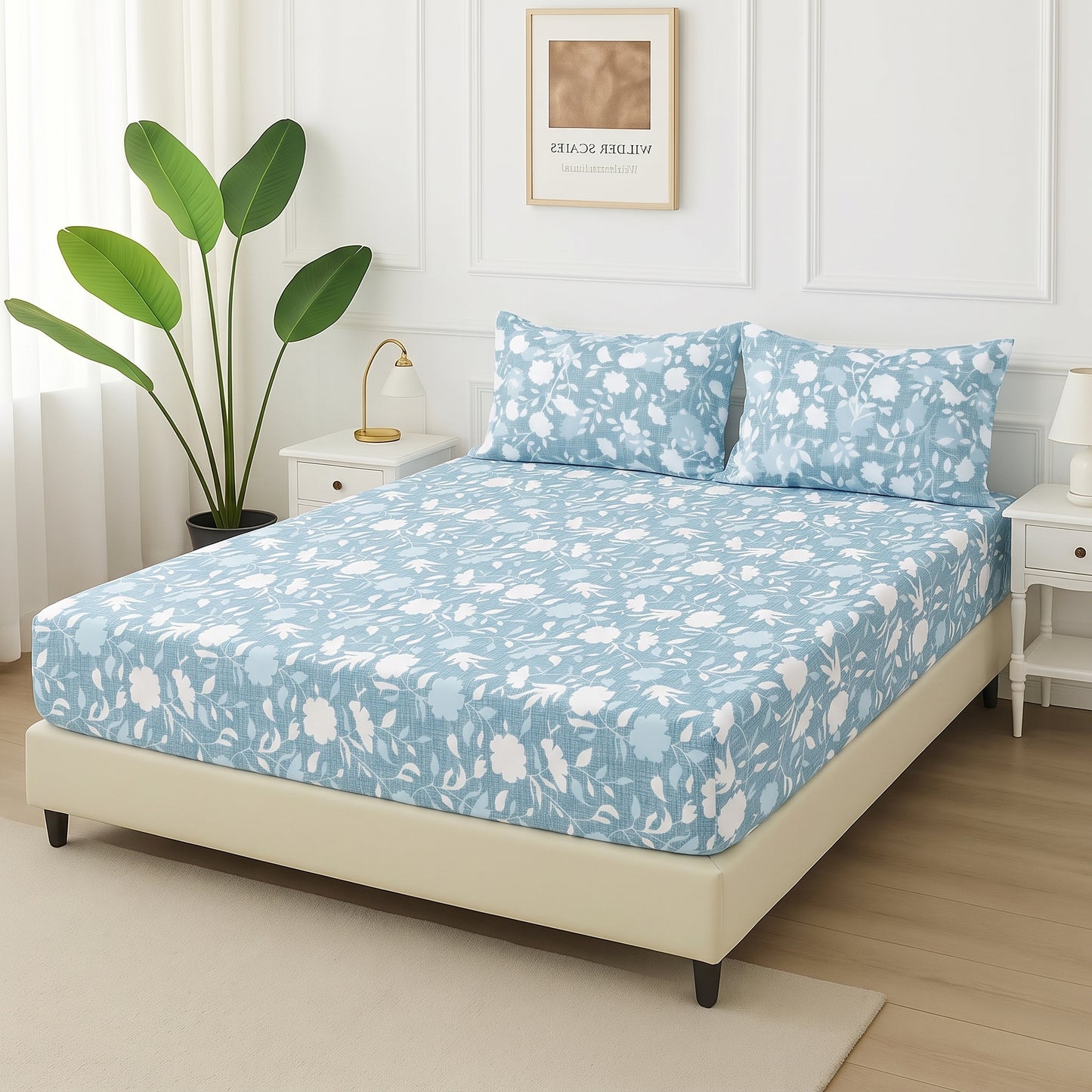 Sky - Fitted Bedsheet Set