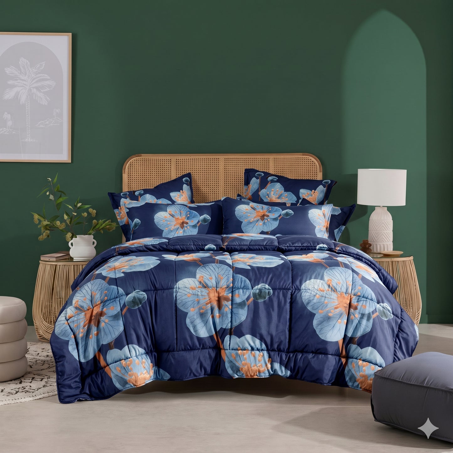 Blue Azure - 6pcs Premium Comforter Set
