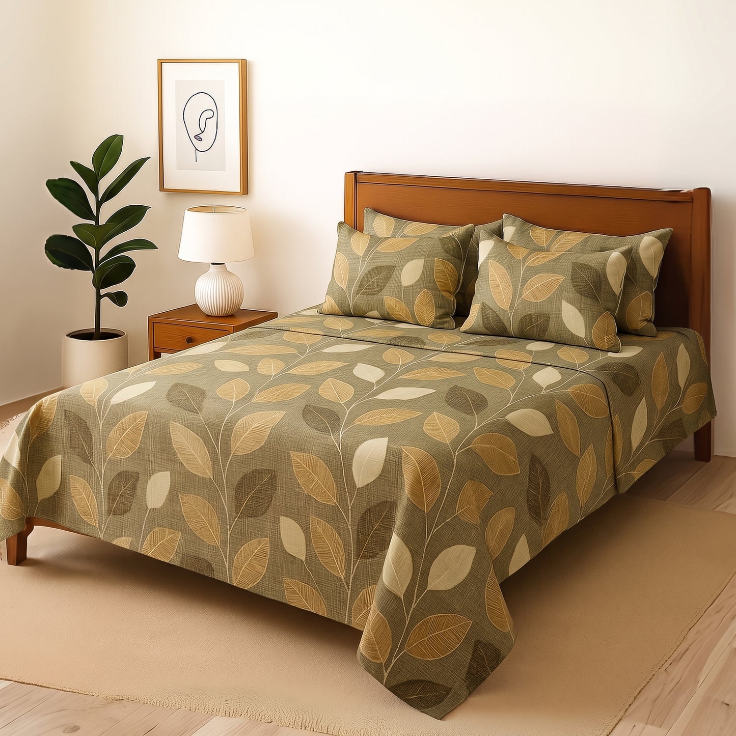 Calla - Bedsheet With 4 Pillow Covers