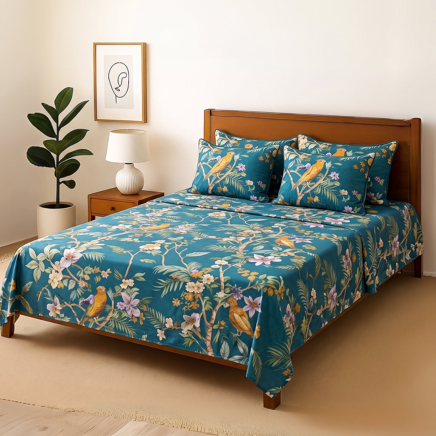 Carnation - Bedsheet With 4 Pillow Covers